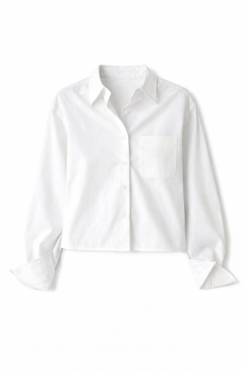 White Boyfriend Oxford Short Shirt