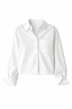 White Boyfriend Oxford Short Shirt