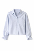 Grey Boyfriend Oxford Short Shirt