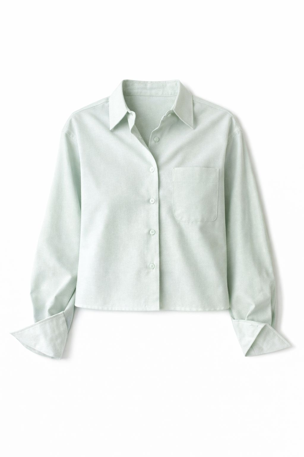 Mint Boyfriend Oxford Short Shirt