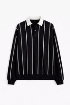 Black Retro Light Weight Polo
