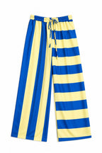 Yellow & Blue Striped Colored Pants