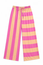Pink & Orange Striped Colored Pants