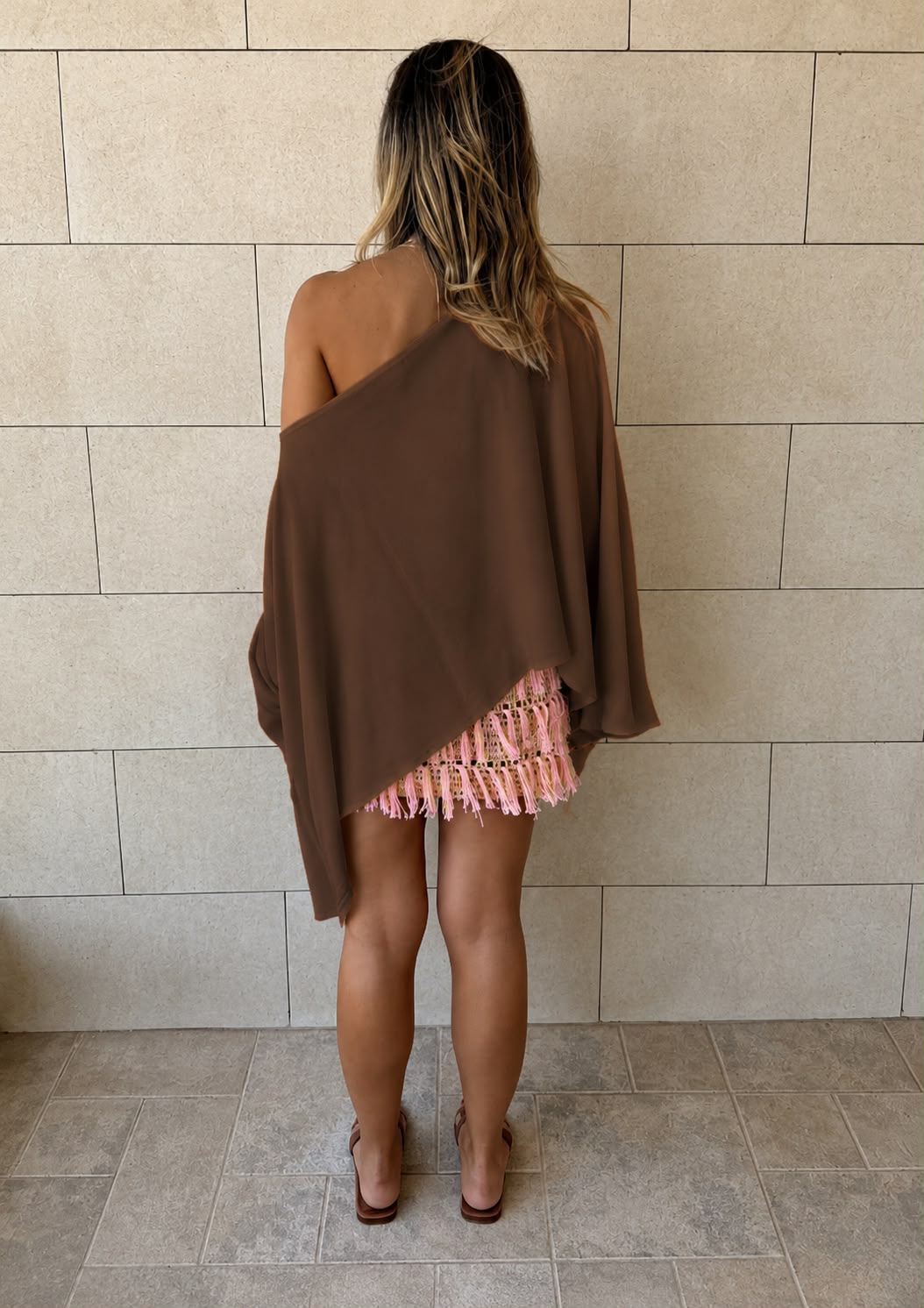 Brown Sundown Poncho