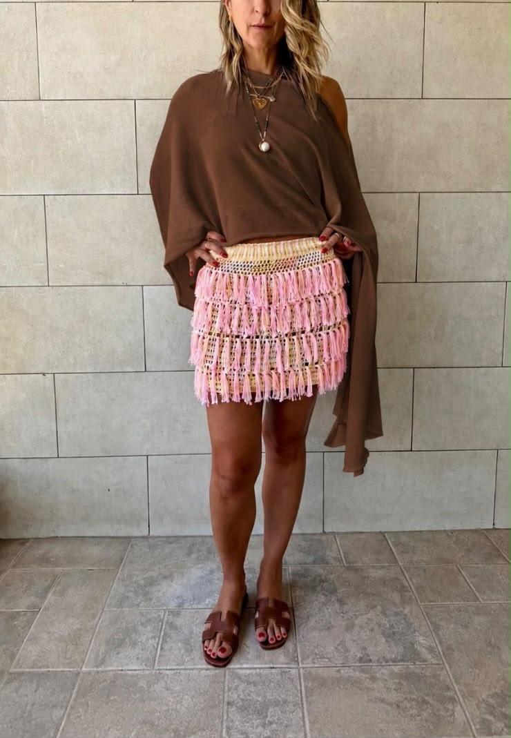 Brown Sundown Poncho