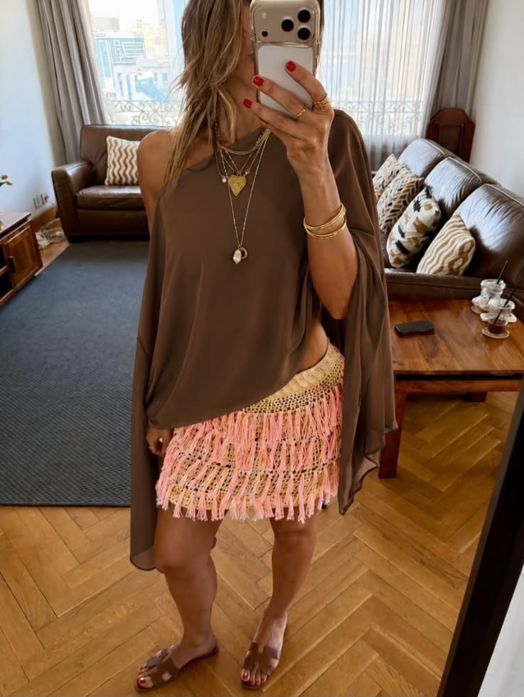Brown Sundown Poncho