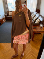 Brown Sundown Poncho