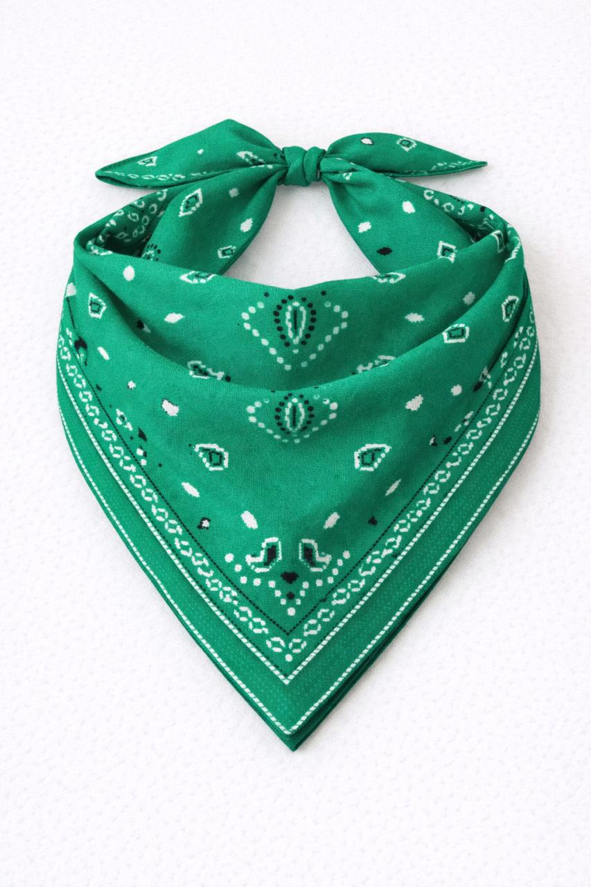 Green Cult-Favorite Knit Bandana Scarf