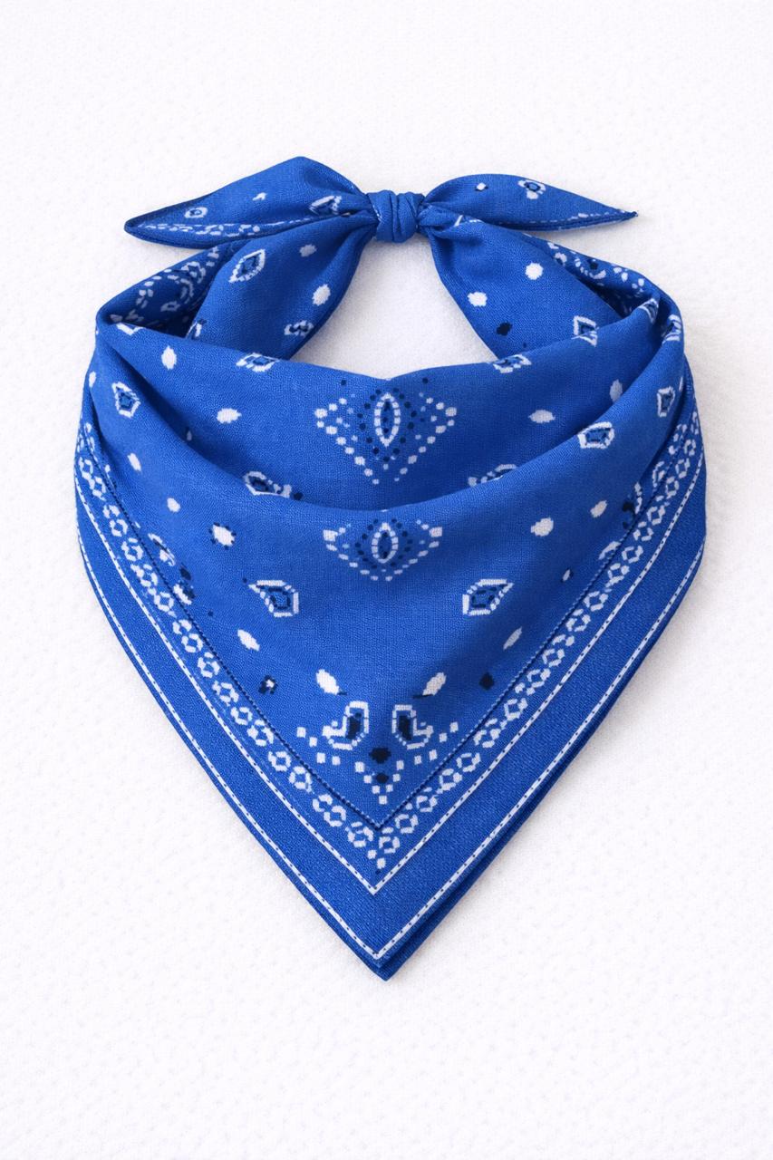 Electric Blue Cult-Favorite Knit Bandana Scarf