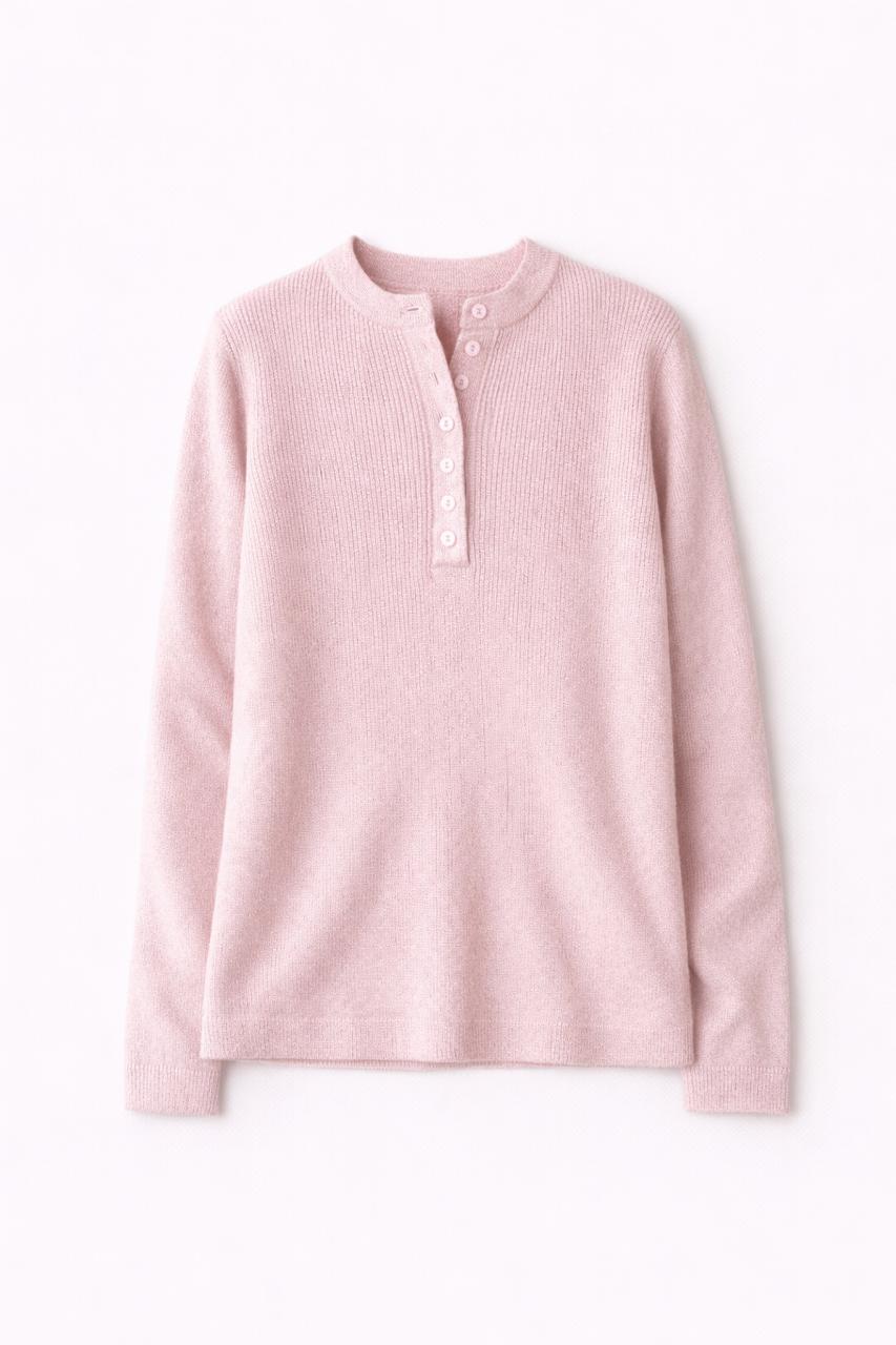 Blush Henley Pullover