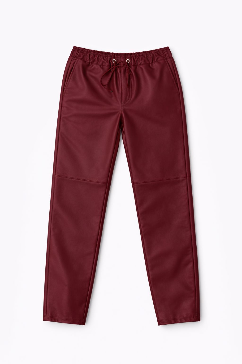 Plum Walk-Away Leather Pants