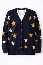 Navy Star struck Knit Cardigan