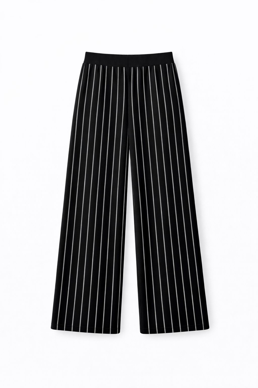 Black Softline Striped Knit Pants