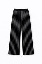 Black Softline Striped Knit Pants
