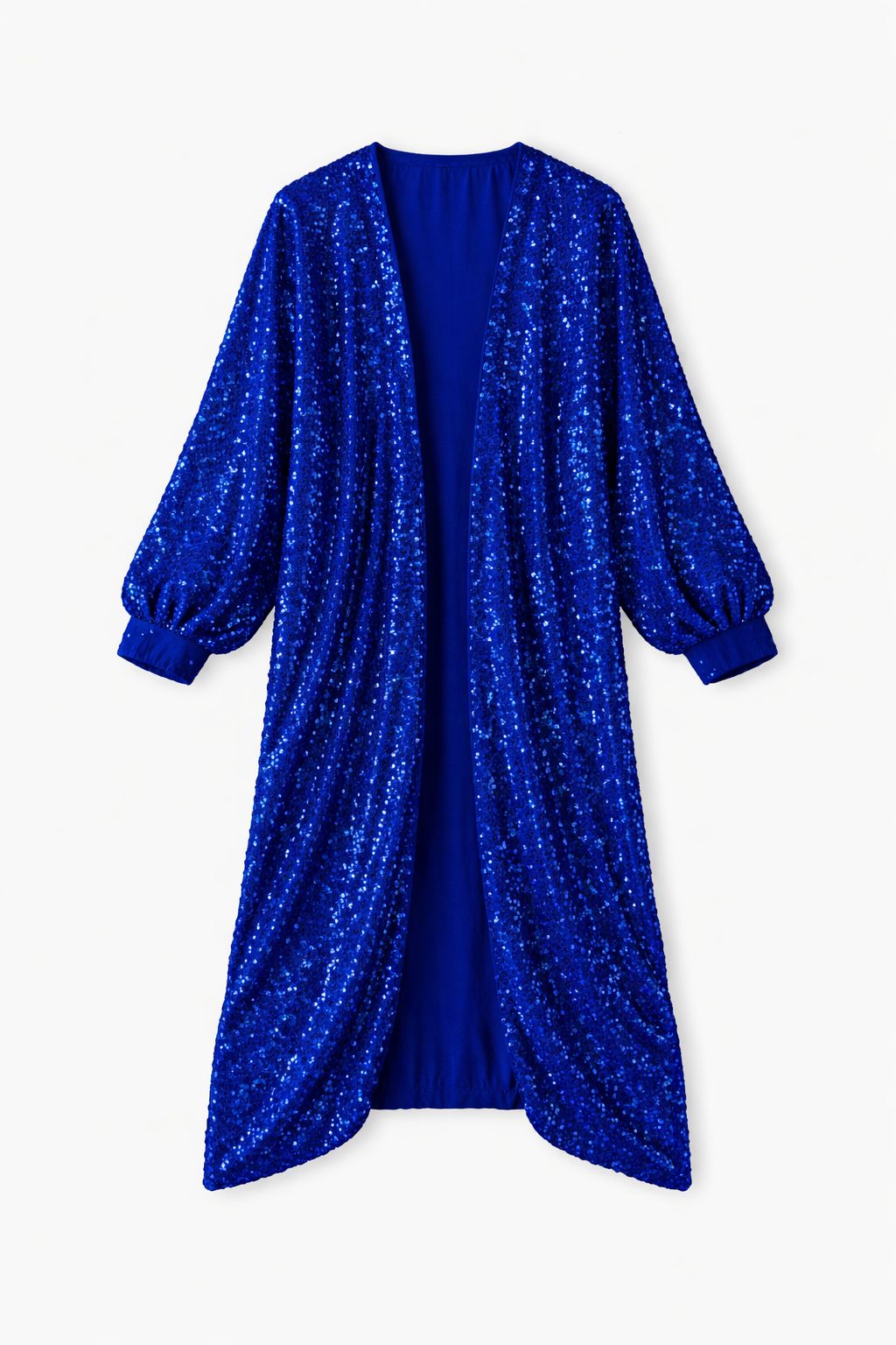 Blue Sequin Velvet Kimono