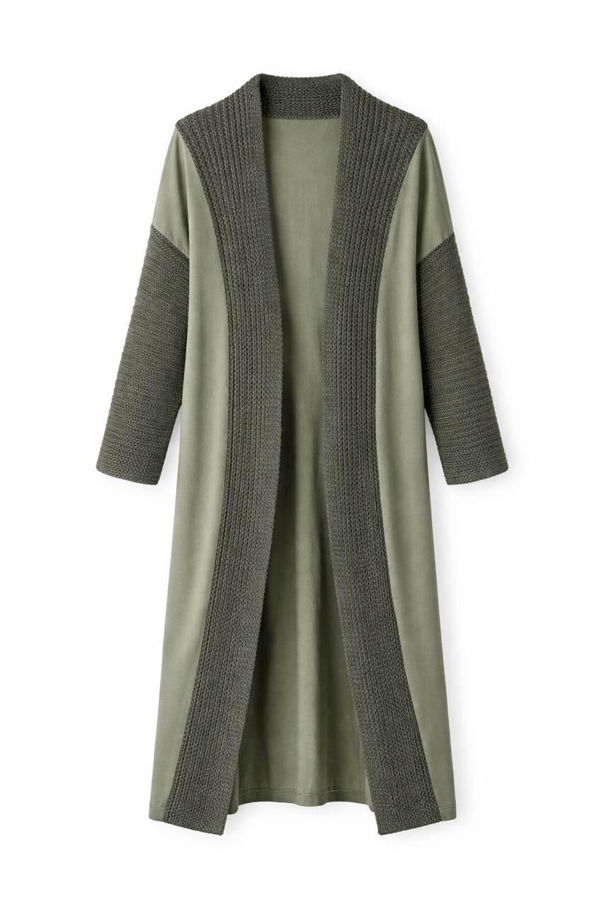 Olive Linen mesh Cardigan