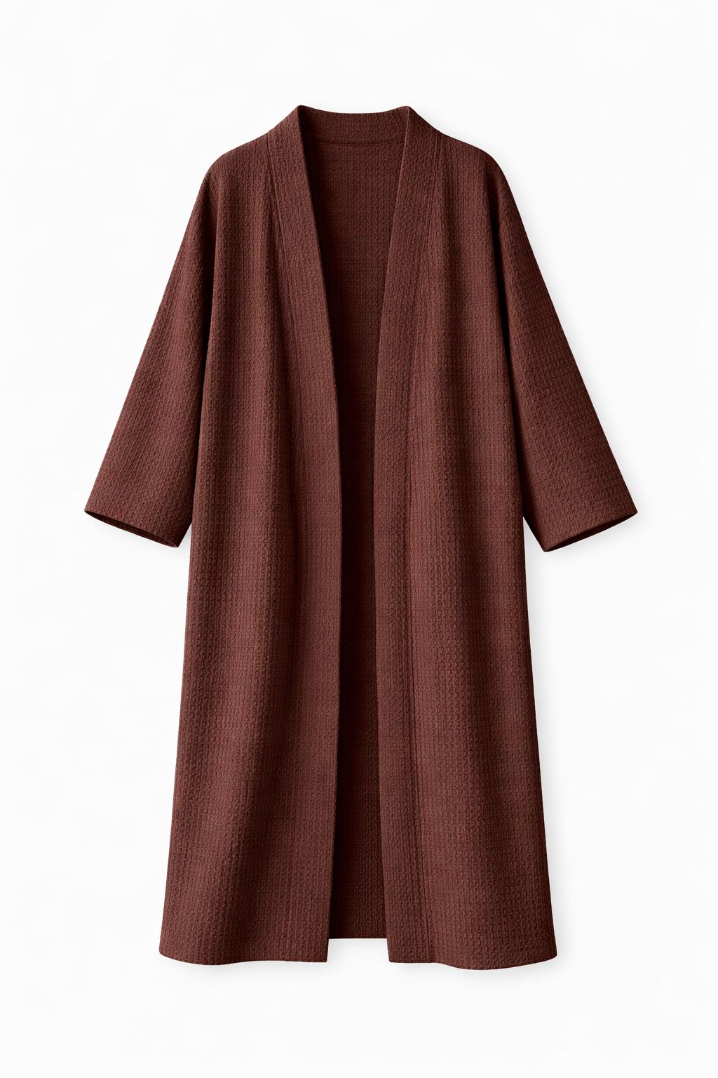 Brown Quite  Crinkle Kimono