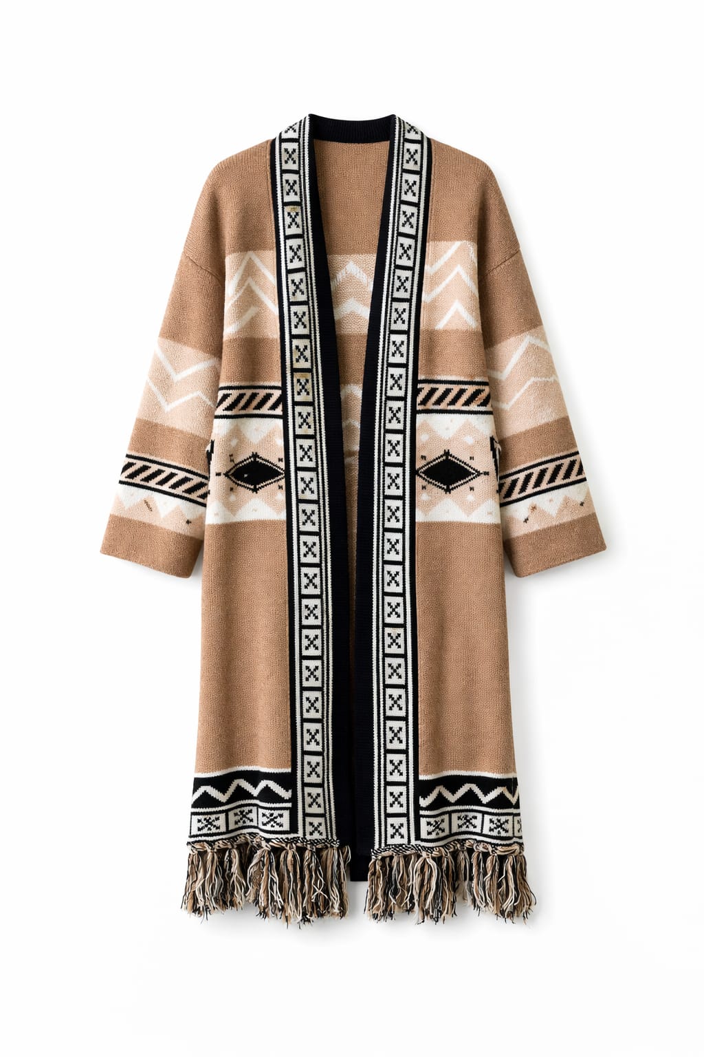 Beige Nomad Knit Cardigan