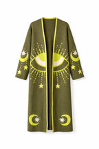 Olive Mystic Eye Cardigan