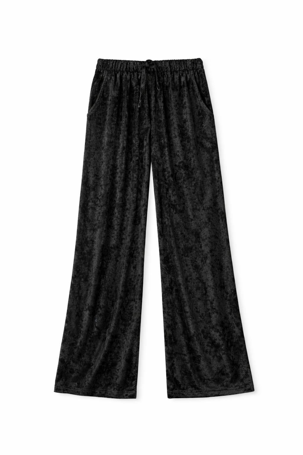 Black Flowy Velvet Pants