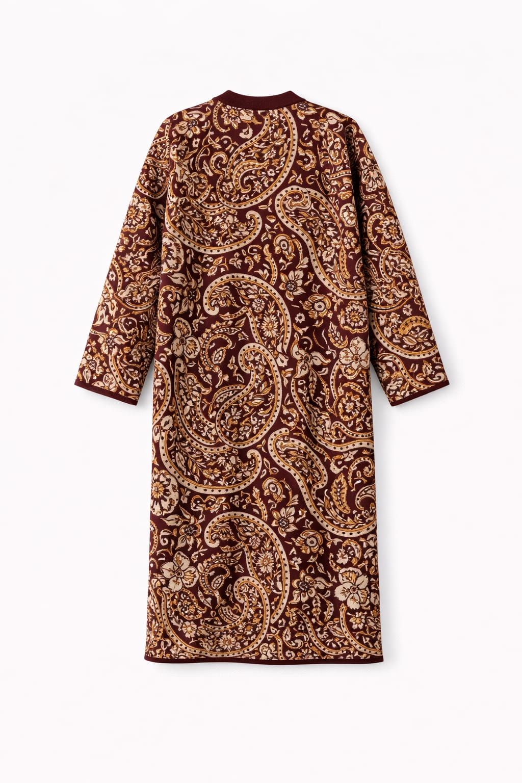 Brown Royal Paisley Cardigan