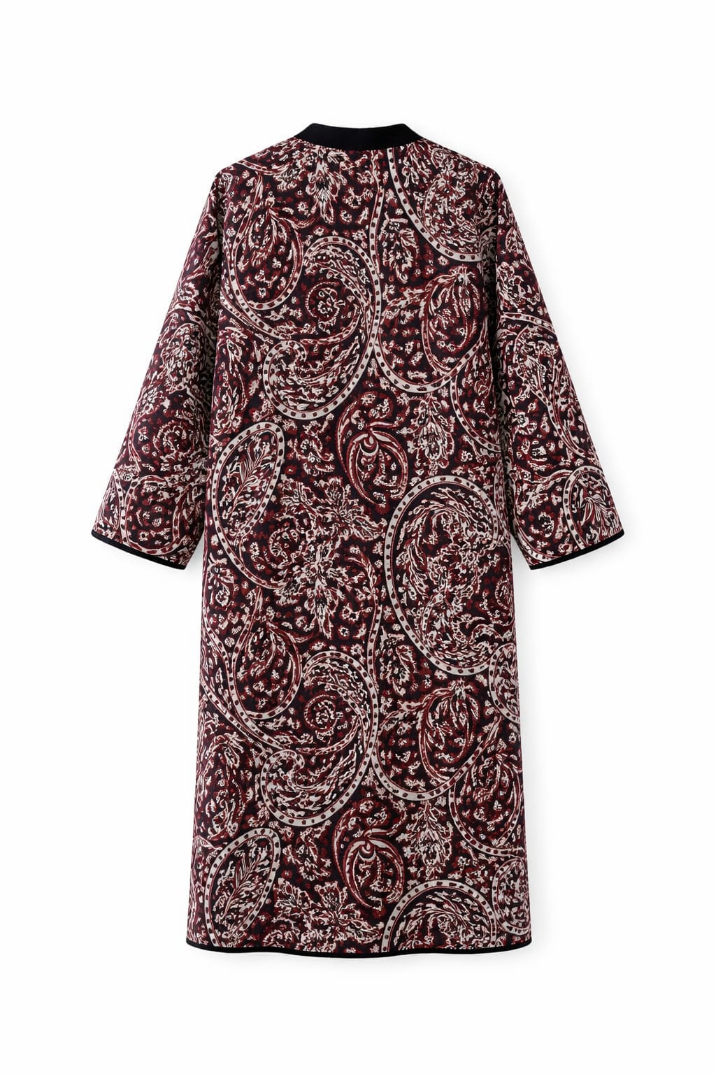 Burgundy Royal Paisley Cardigan