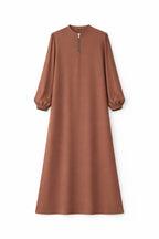 Cafe Long Zip Up Dress