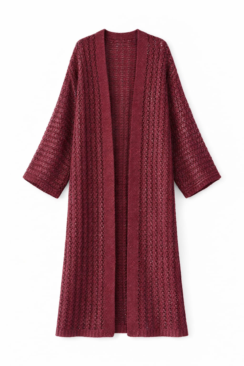 Burgundy Silver shimmery Kimono