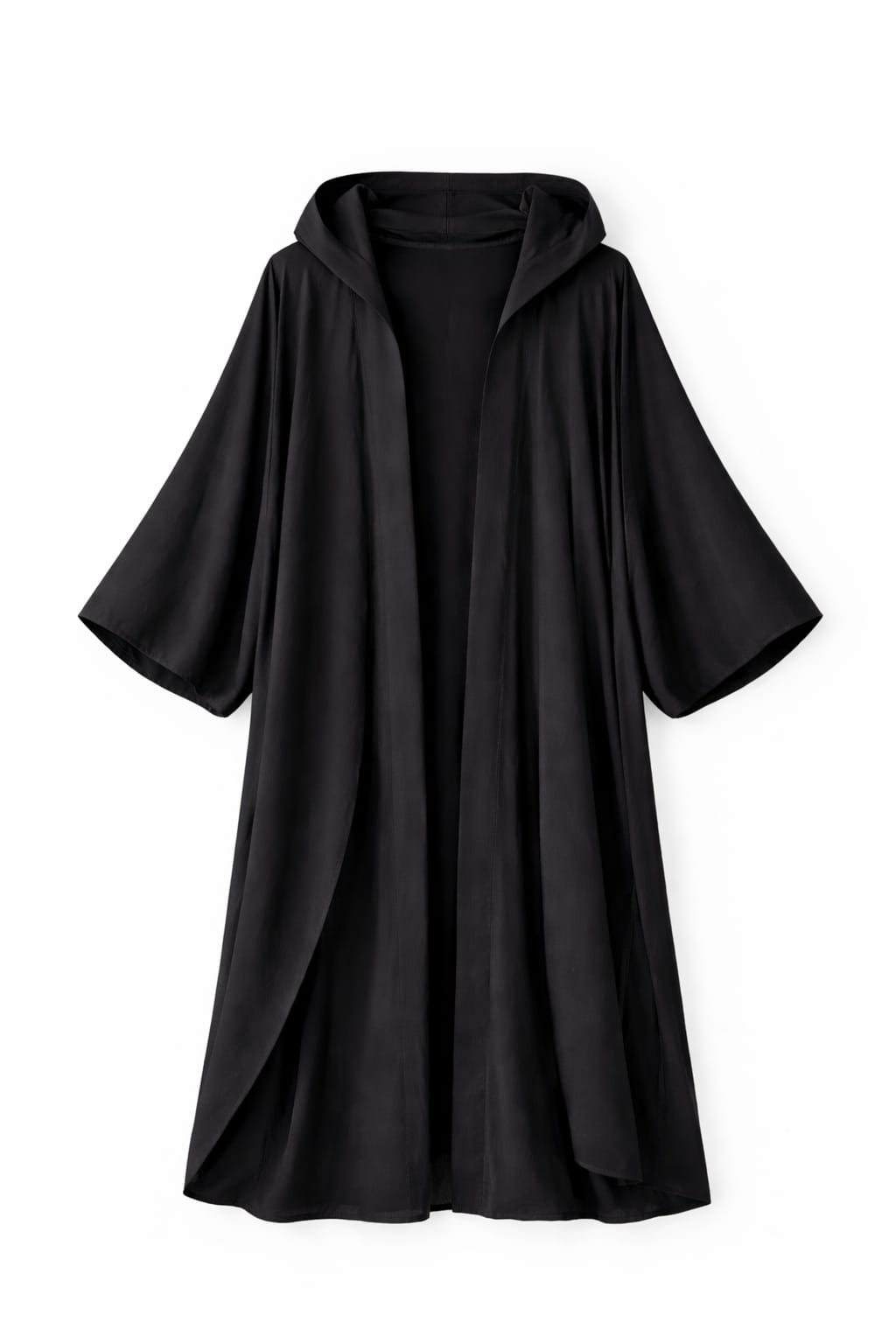 Black Midnight Shawl Hooded Kaftan
