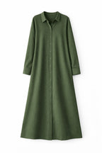 Olive Longline Ramadan Shirt Dress