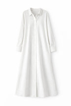 White Longline Ramadan Shirt Dress