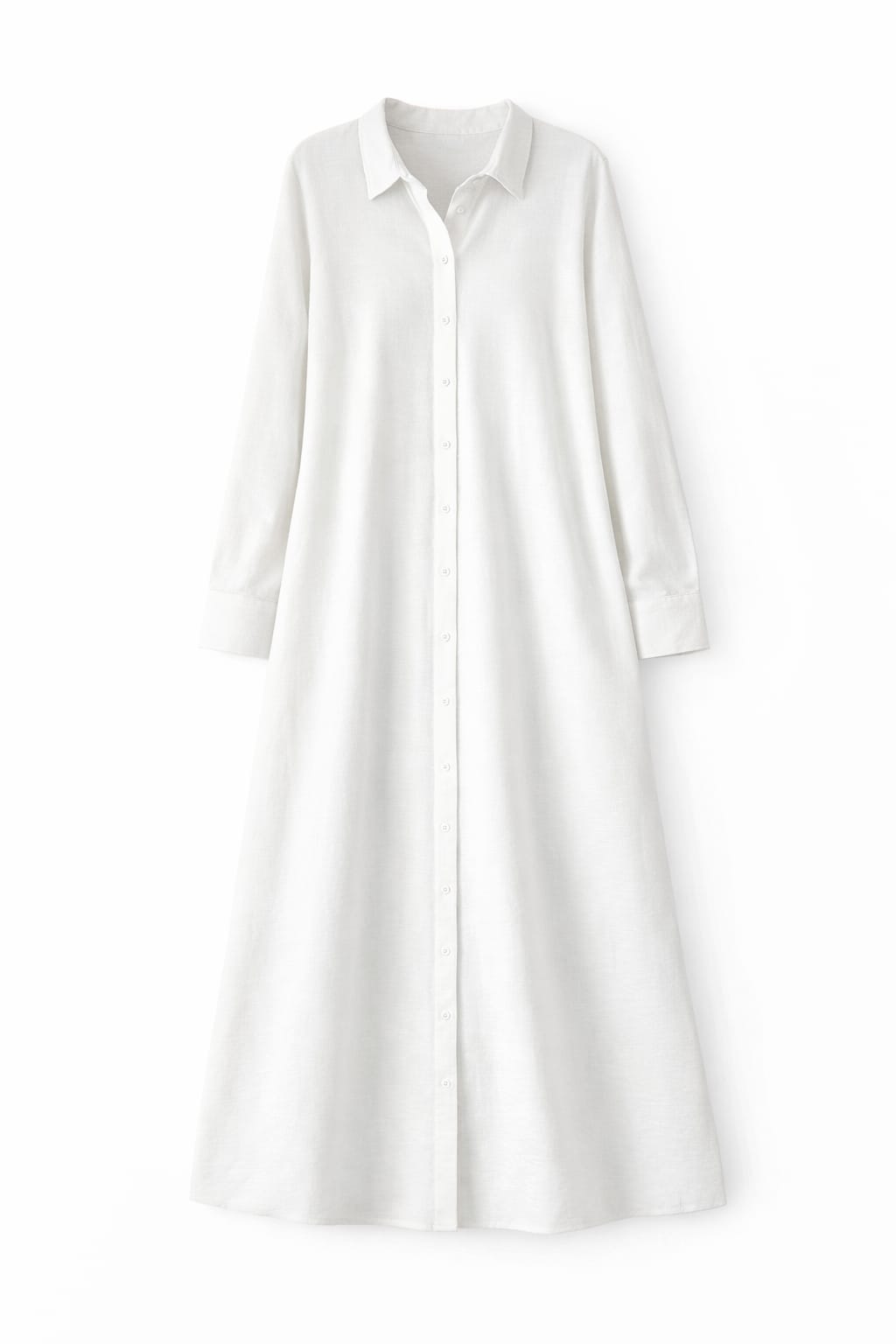 White Longline Ramadan Shirt Dress