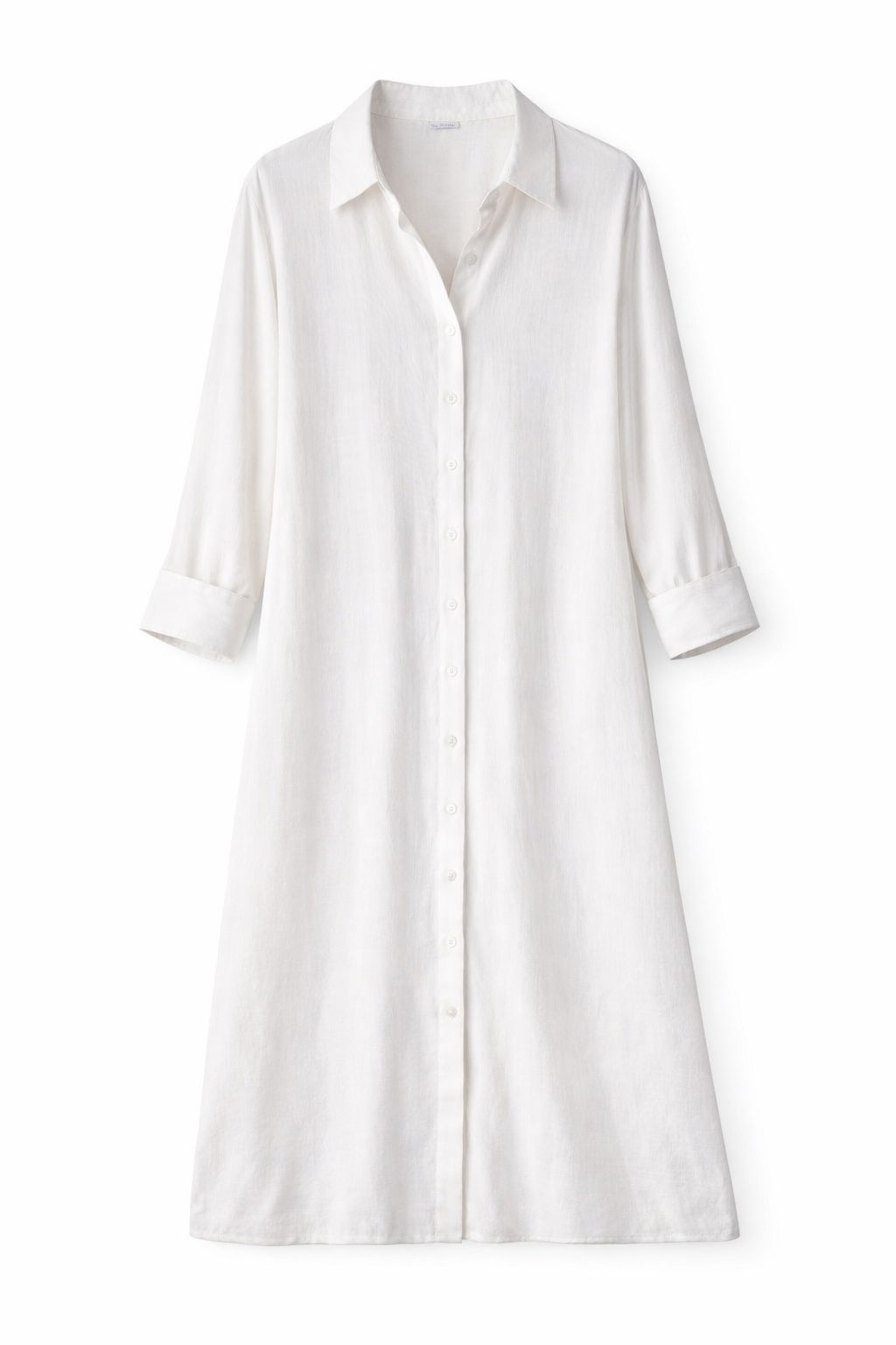 White Longline Shirt Dress