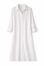 White Longline Shirt Dress