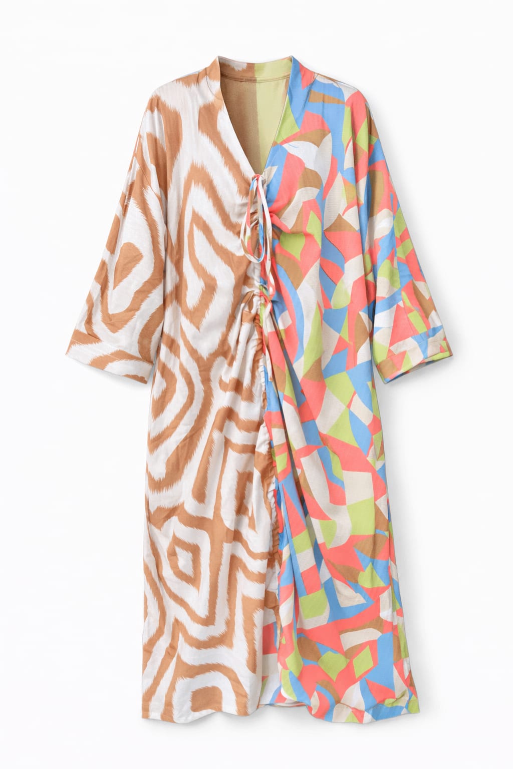 Double Fun Pattern Kaftan