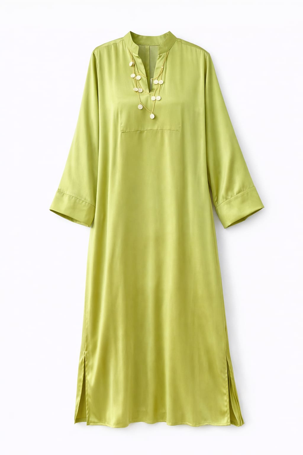 Lime V Glazed Dress