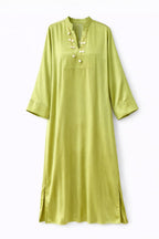 Lime V Glazed Dress