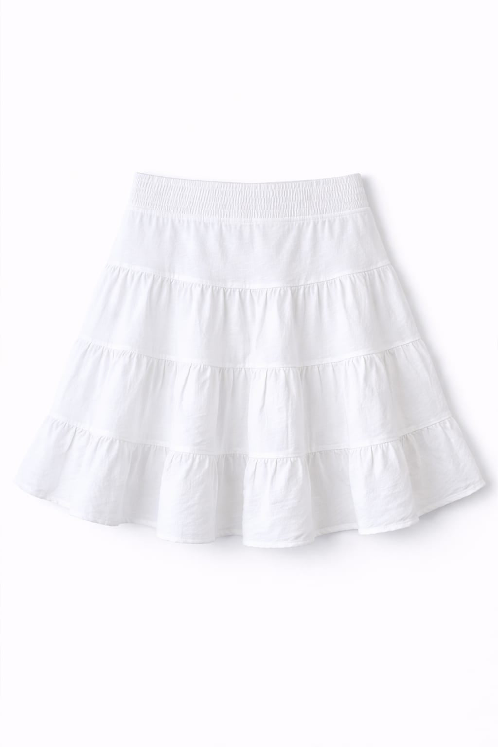 White Classic Mini Skirt