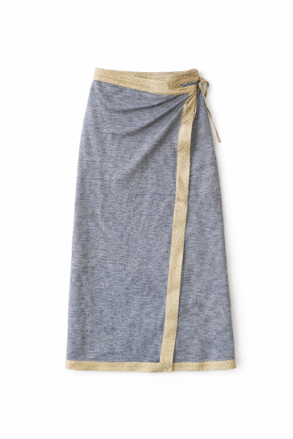 Golden Grey Edge Wrap Skirt