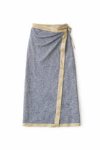 Golden Grey Edge Wrap Skirt