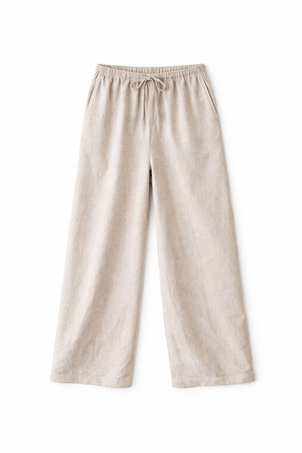 Beige Rope Linen Sahara Pants