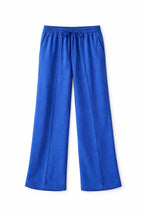 Blue Middle Line Linen Rope Pants