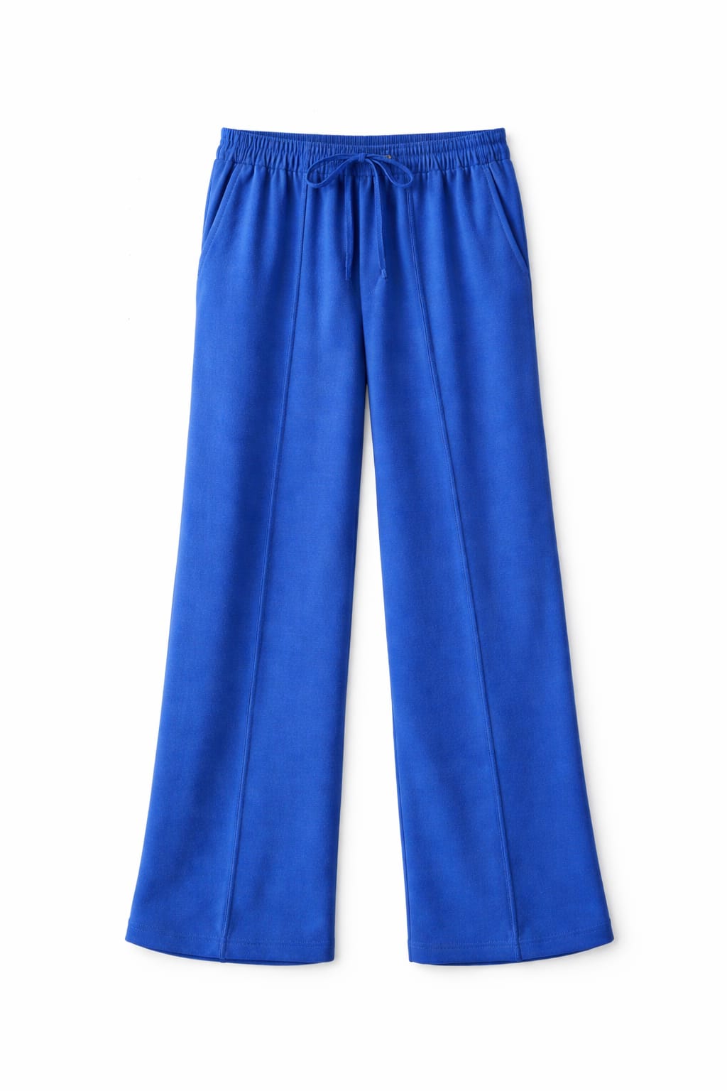 Blue Middle Line Linen Rope Pants