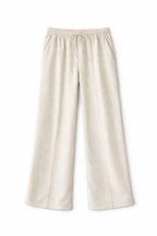 Ivory Middle Line Linen Rope Pants
