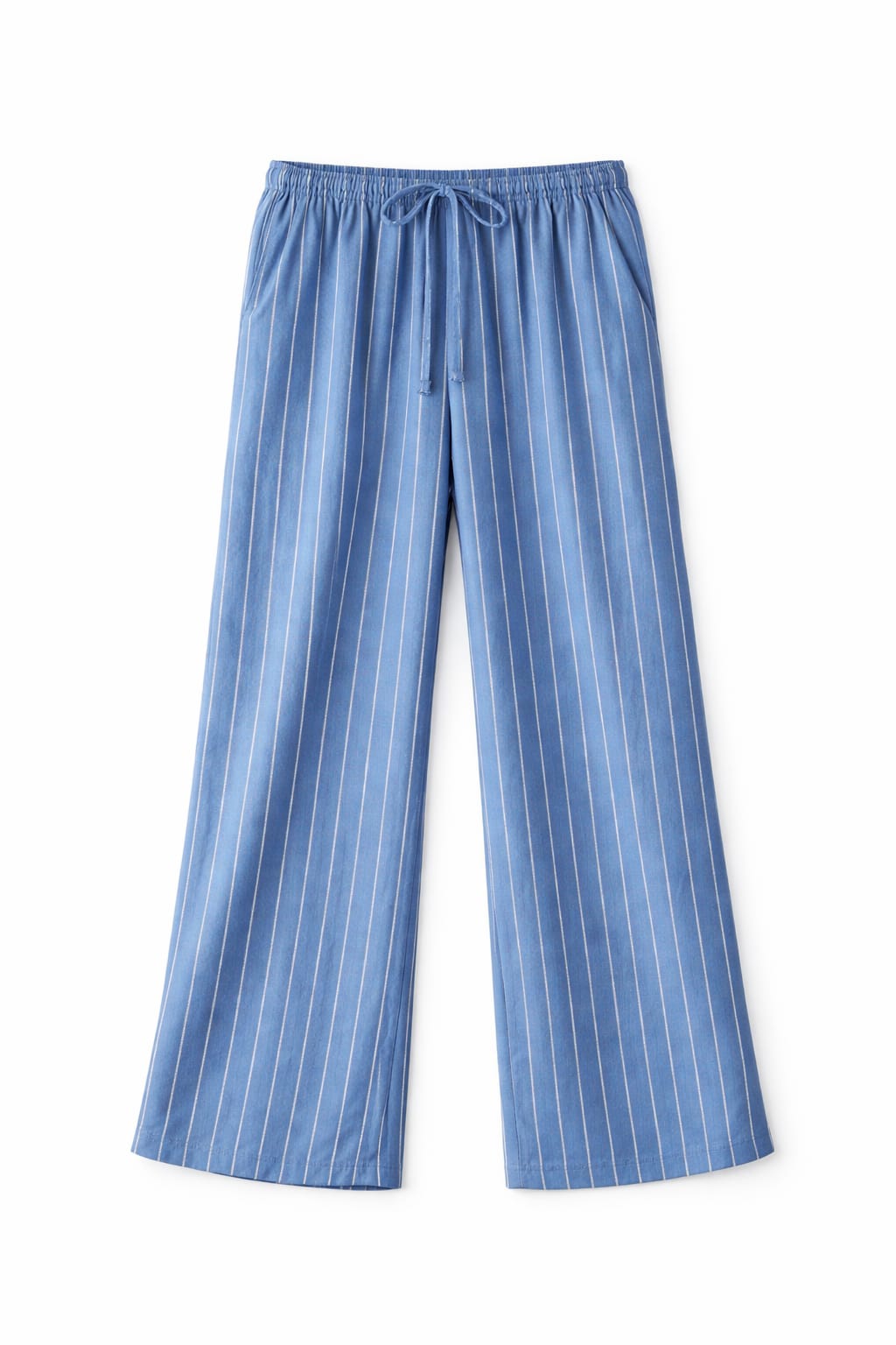 Blue Stripe Linen Rope Pants