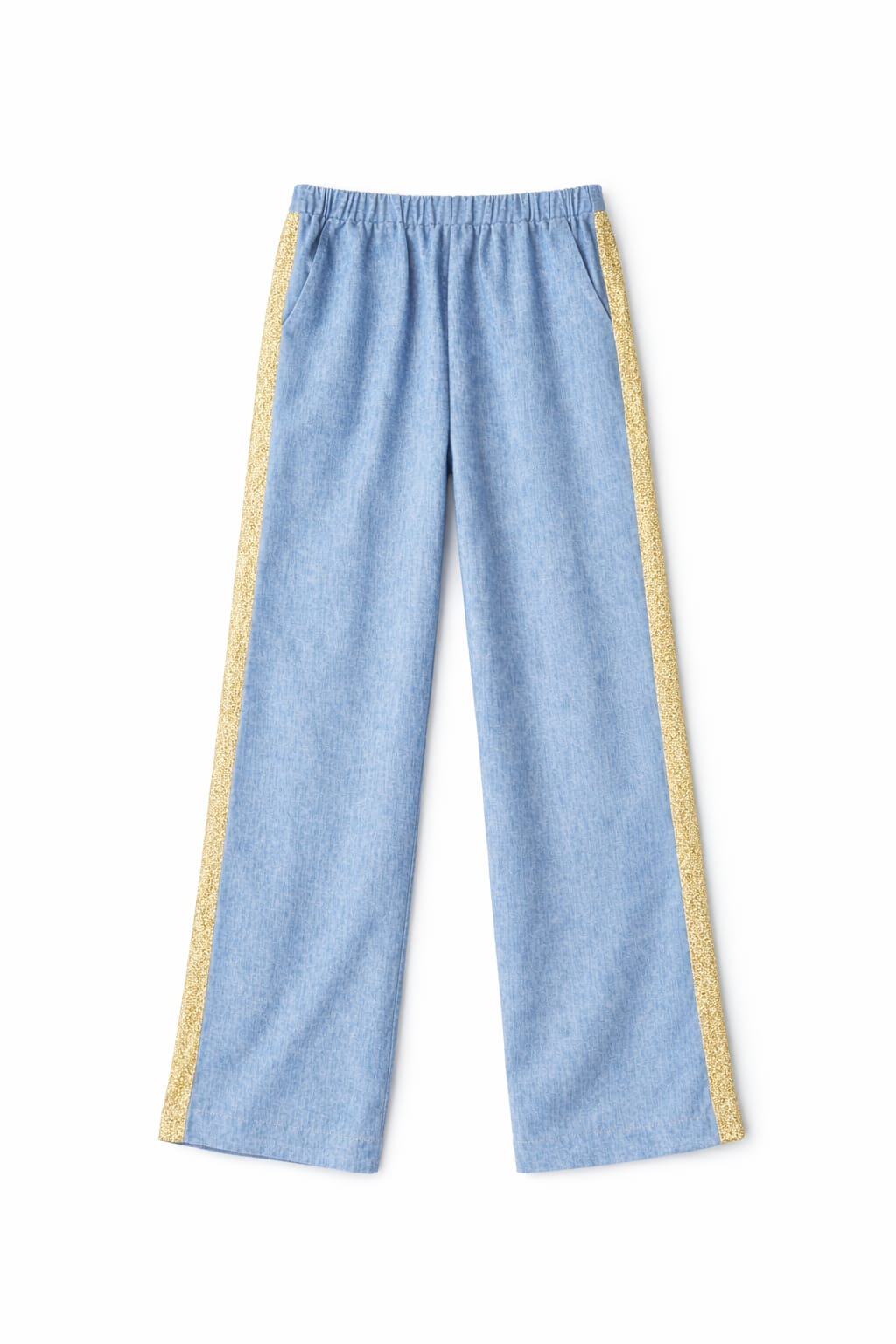 Golden Blue Edge Pants