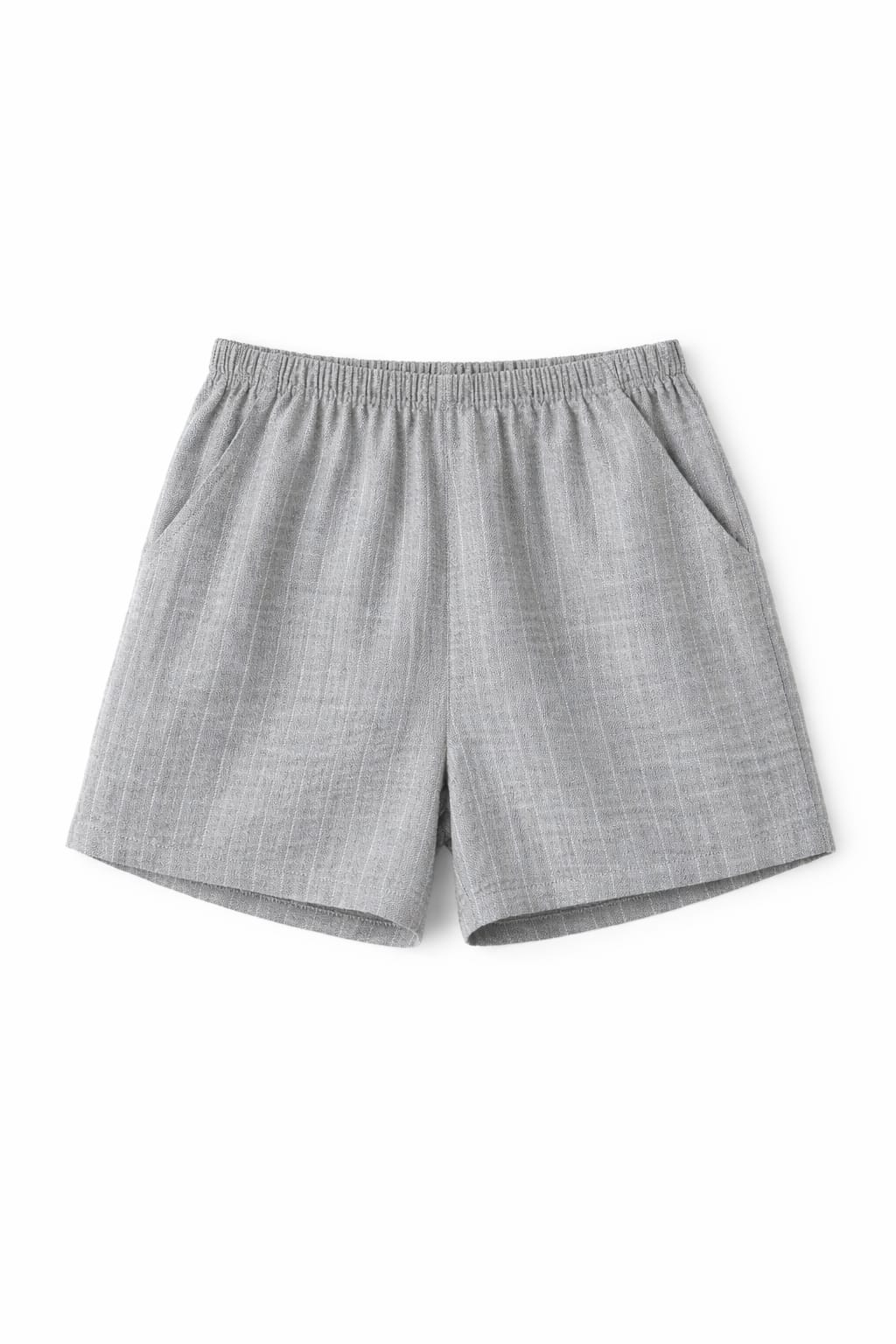 Grey Striped Everyday Shorts