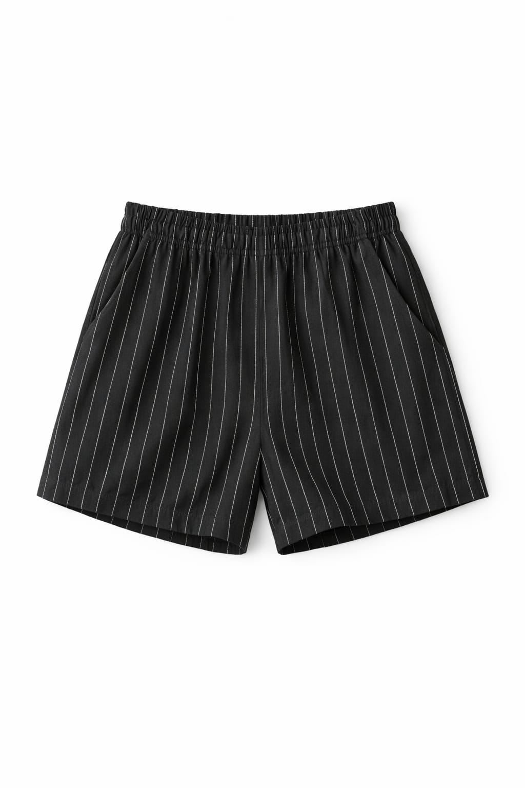 Black Striped Everyday Shorts