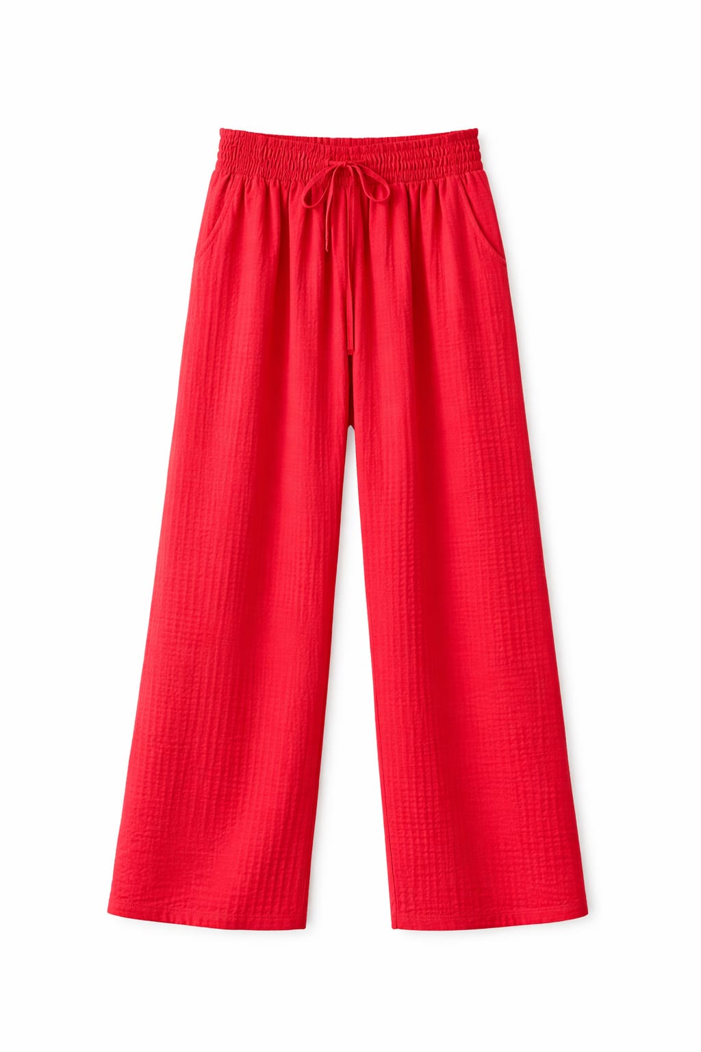 Watermelon Elastic Rope Crinkle Pants