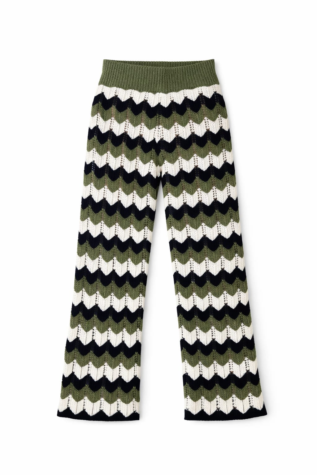 Olive Giving Waves Crochet Pants